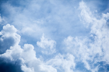 cloud on blue sky in the rainy day