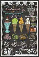 Vintage Hand Drawn Ice Cream