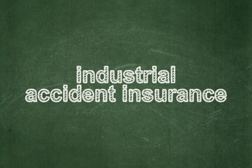 Obraz premium Insurance concept: Industrial Accident Insurance on chalkboard background
