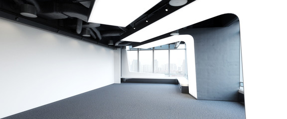 Empty Office Area (panoramic)