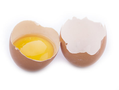 brown eggs isolated