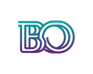 BO lines letter logo