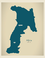 Modern Map - Abia NG