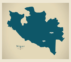 Modern Map - Niger NG