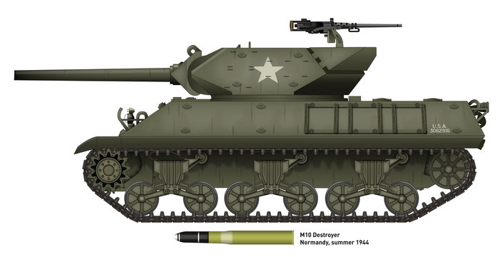 Char US M10 destroyer-WW2-06