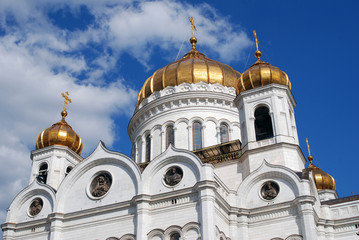 Fototapeta premium Christ the Redeemer cathedral in Moscow. Popular landmark. Color photo.