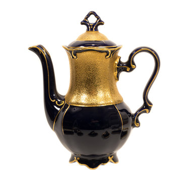sch&ouml;ne alte kaffekanne aus porzellan um 1900