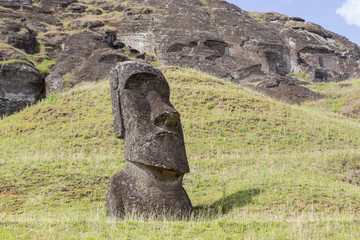 Rano Raraku stone quarry on Easter Island