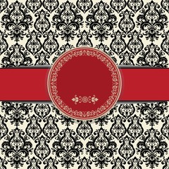 vintage card design for greeting card, invitation, menu, cover