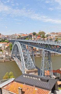 Dom Luis I Bridge in Porto, Portugal. UNESCO site