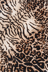texture of print fabric striped leopard