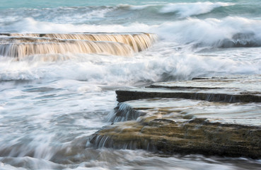 Crashing waves
