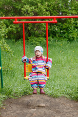 Little girl laughing in the Playground