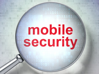 Privacy concept: Mobile Security with optical glass