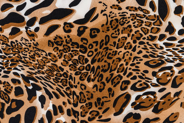 texture of close up print fabric striped leopard - 112304302