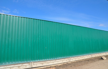 Green Profile Metal Fence