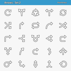 Arrows Icons. Professional, pixel perfect icons optimized for both large and small resolutions. EPS 8 format.
