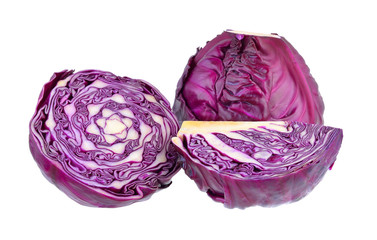 Obraz premium Purple cabbage isolated on white background