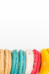 Closeup Macaroon on white background