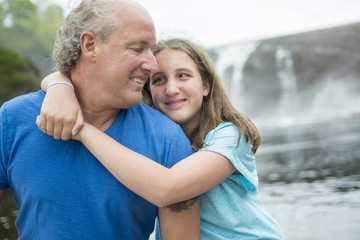 Obraz premium Father and Daughter outside