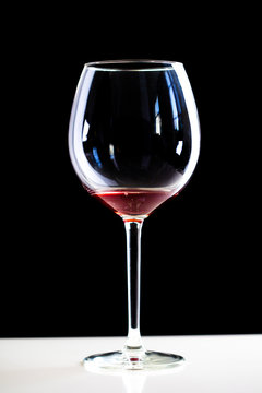 Elegant red wine glass