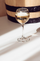 White wine in a glass