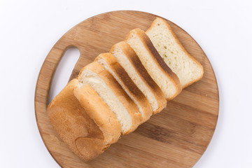 Fresh toast bread isolated on the white background