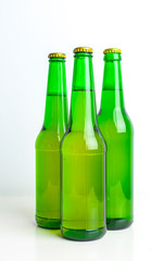 Row of beer bottles
