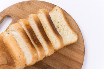 Fresh toast bread isolated on the white background