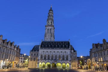 Fototapeta na wymiar Town Hall and its Belfry in Arras in France