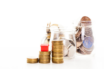 House on a pile of money