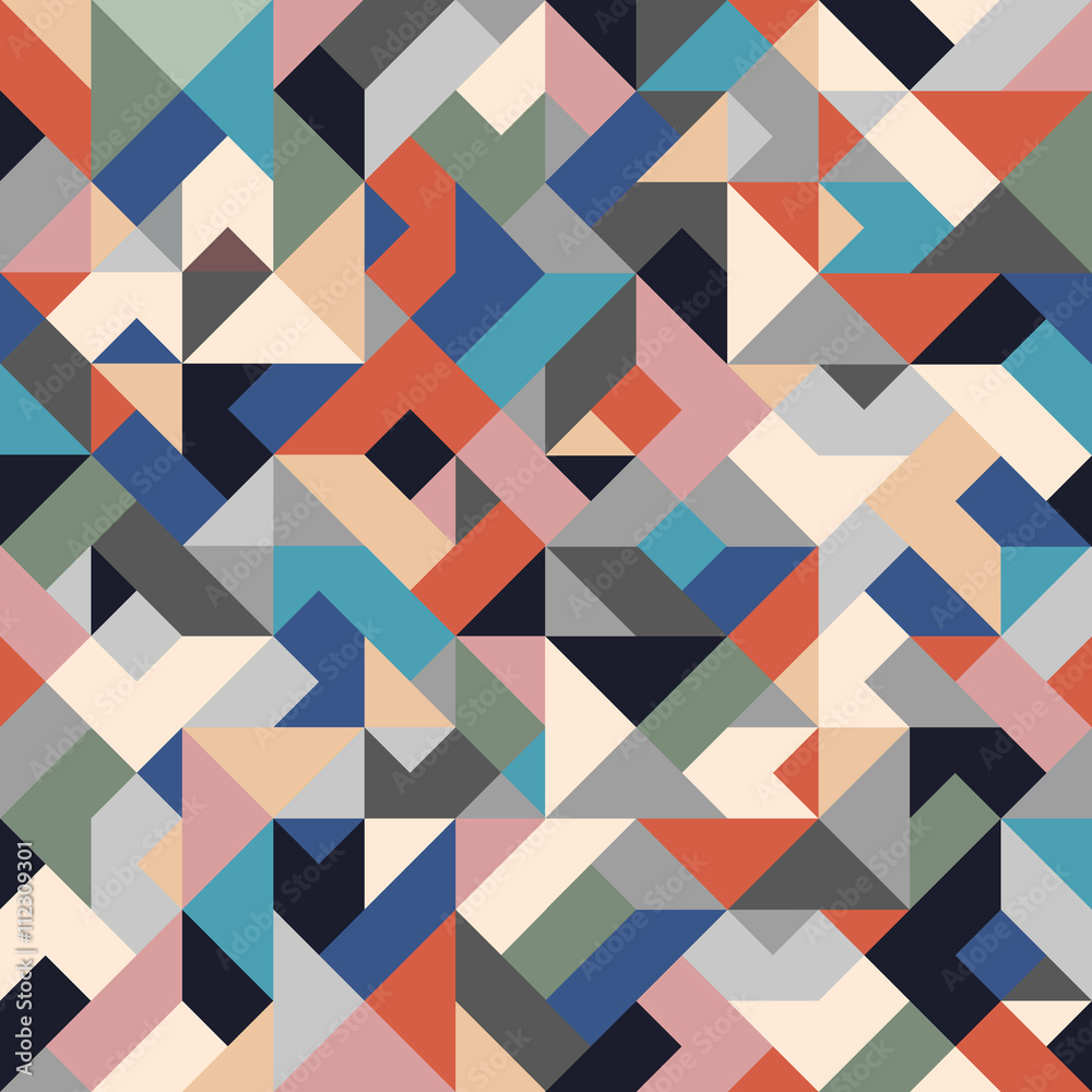 Canvas Prints retro colored seamless geometric background