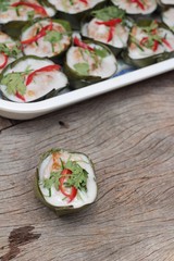 steamed fish with curry paste is delicious.