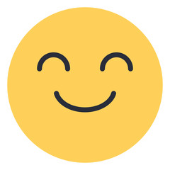 Relieved Face - Flat Emoticon design | Emojilicious