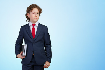 Portrait of a kid businessman