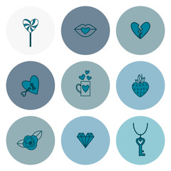 Happy Valentines Day Icons