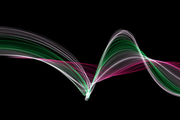 pink, green and white fabric abstract wave