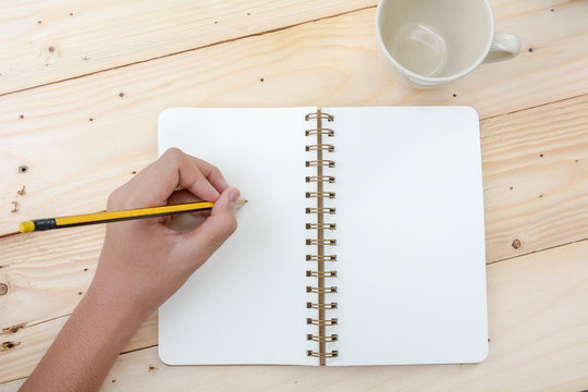 Write something on notebook