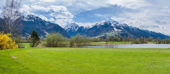 Golf course in mountains