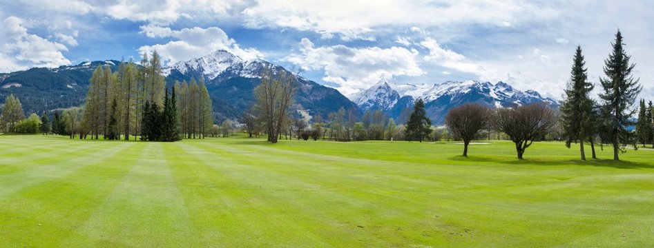 Golf course in mountains
