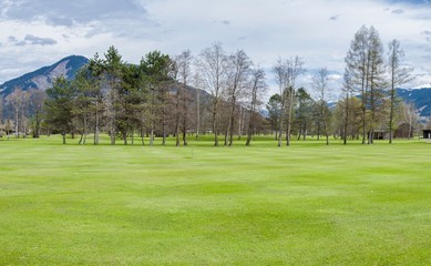 Golf course in mountains