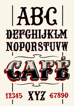 Coffee vintage Alphabet poster