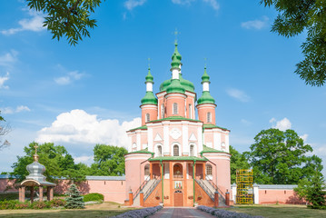 Fototapeta na wymiar Peter and Paul Church, (18th century) Gustynsky Monastery in Che