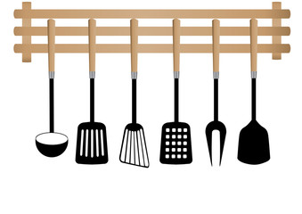  Vector kitchen spatula set 