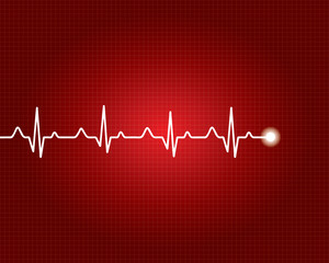 Abstract heart beats cardiogram illustration.