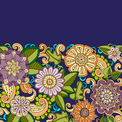 Floral card. Vector template corporate identity. Business artwor