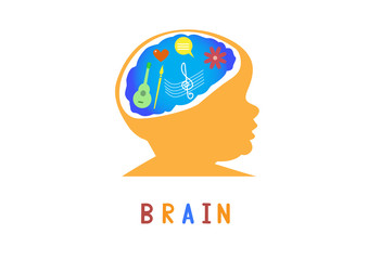 Vector illustration of brain designs,Education Thinking Concept