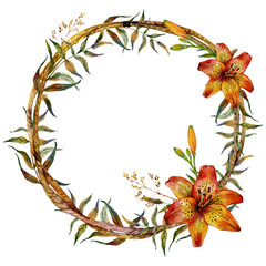 Watercolor Tiger lily