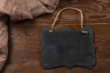 Dark grey black slate board
