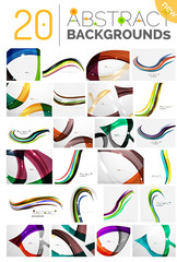 Collection of wave abstract backgrounds